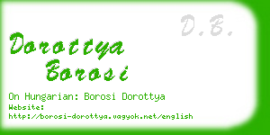 dorottya borosi business card